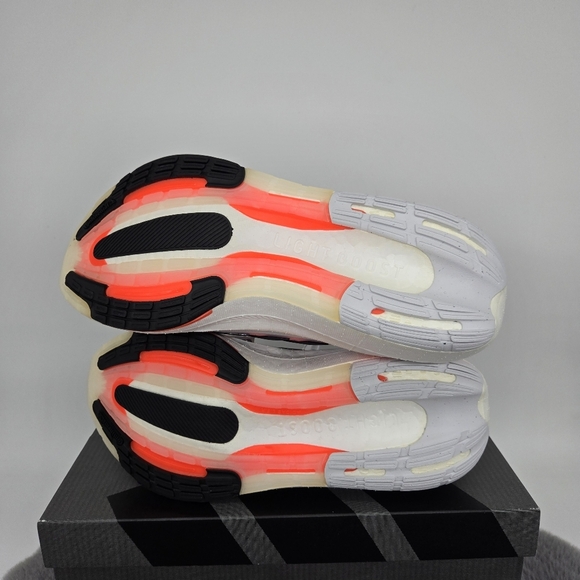 New adidas Ultra Boost Light HQ6351 White Black Solar Red Men’s Shoes Size 11.5 - Picture 7 of 8